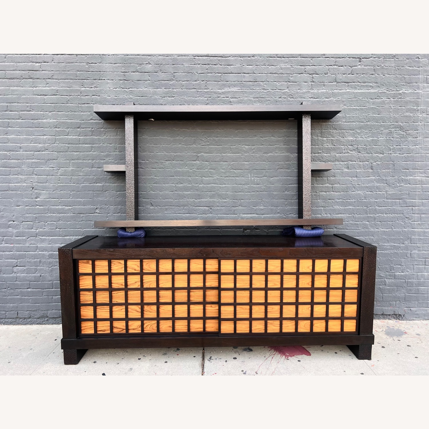 Contemporary Wood Media Console - image-9
