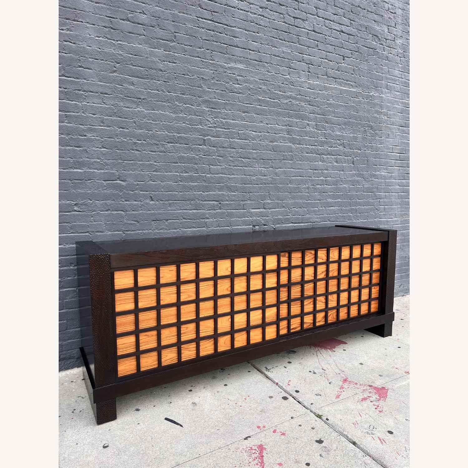 Contemporary Wood Media Console - image-2