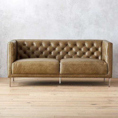 Used CB2 Saville Leather Sofa Couch for sale on AptDeco