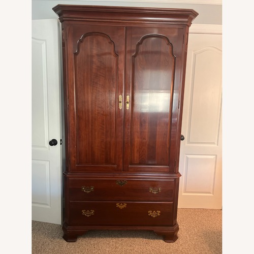 Used Ethan Allen Georgian Court Cherry Armoire for sale on AptDeco