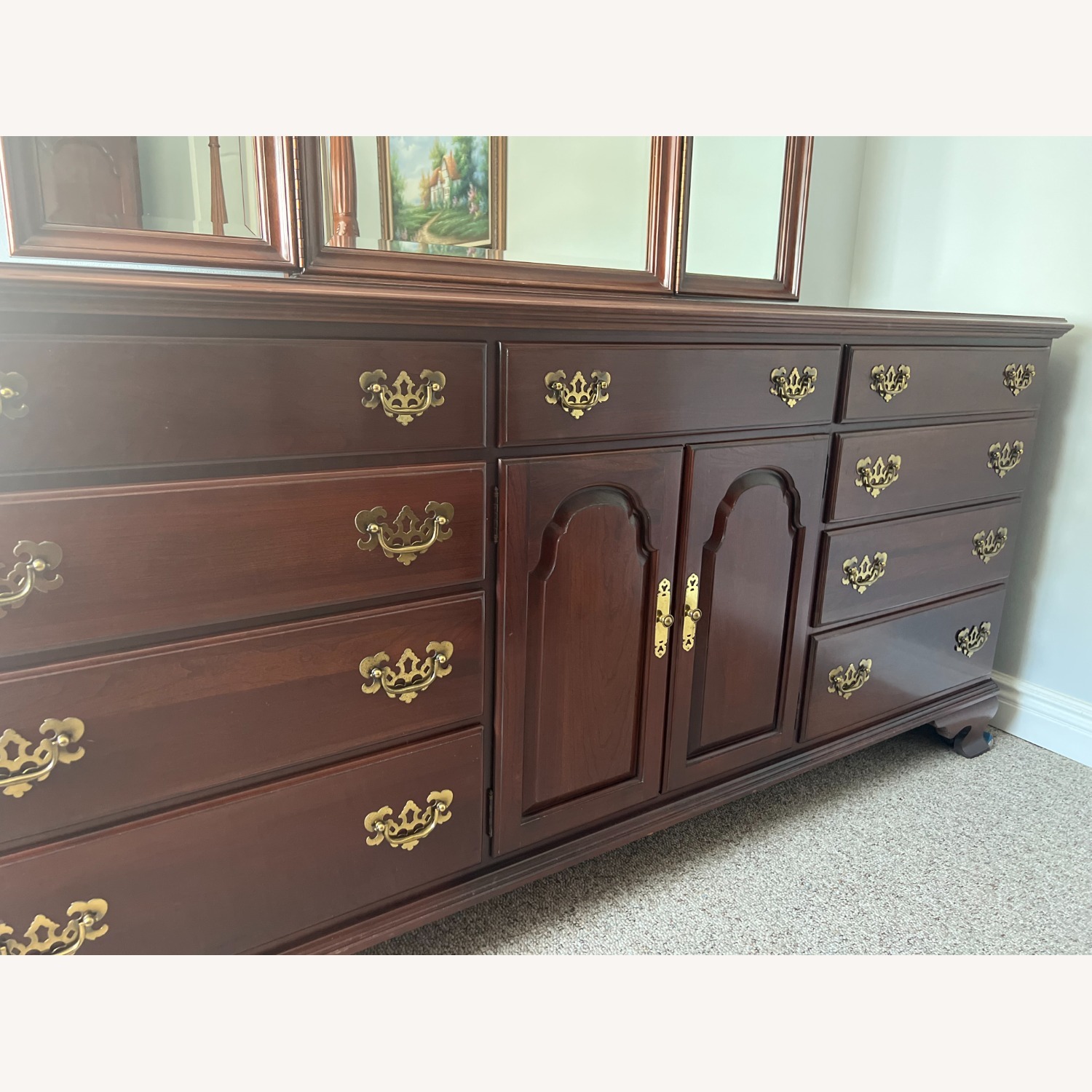 Ethan Allen Georgian Court Triple Dresser/Mirror - image-3