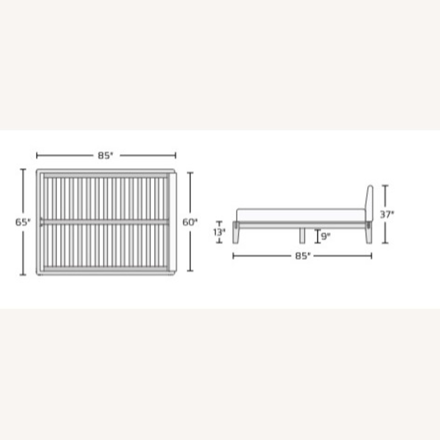 Thuma Bed – Queen – Walnut Frame w/PillowBoard - image-3