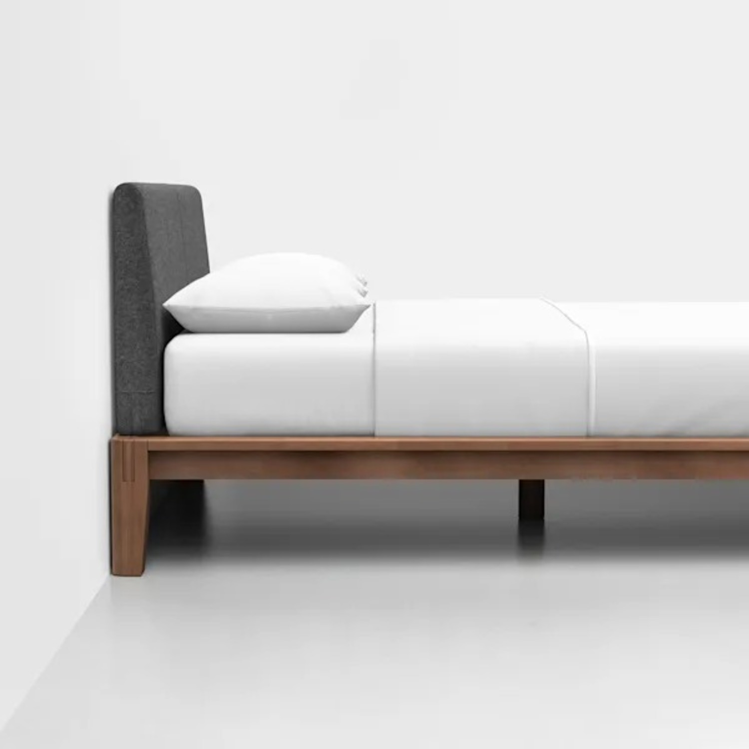 Thuma Bed – Queen – Walnut Frame w/PillowBoard - image-1