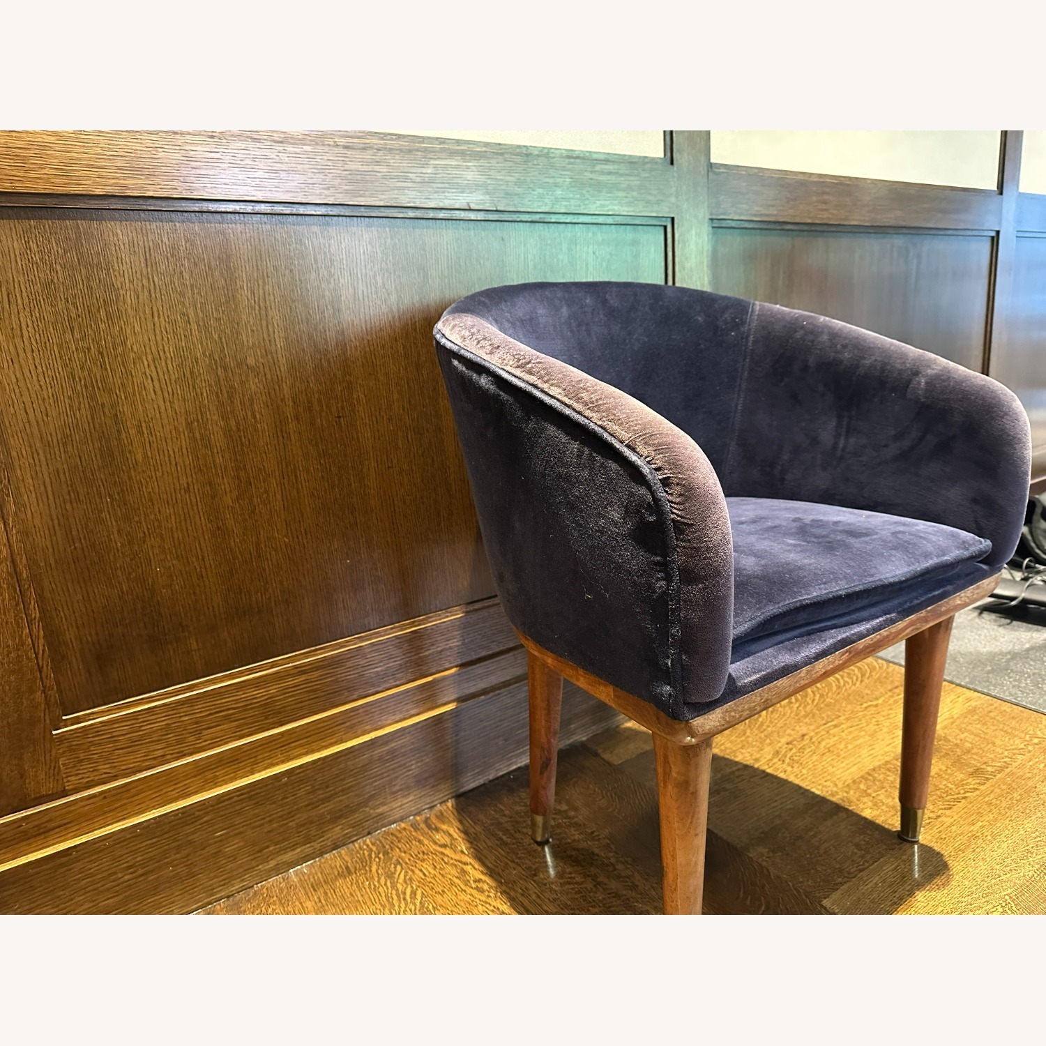 CB2 Viceroy Sapphire Blue Velvet Chair - image-2
