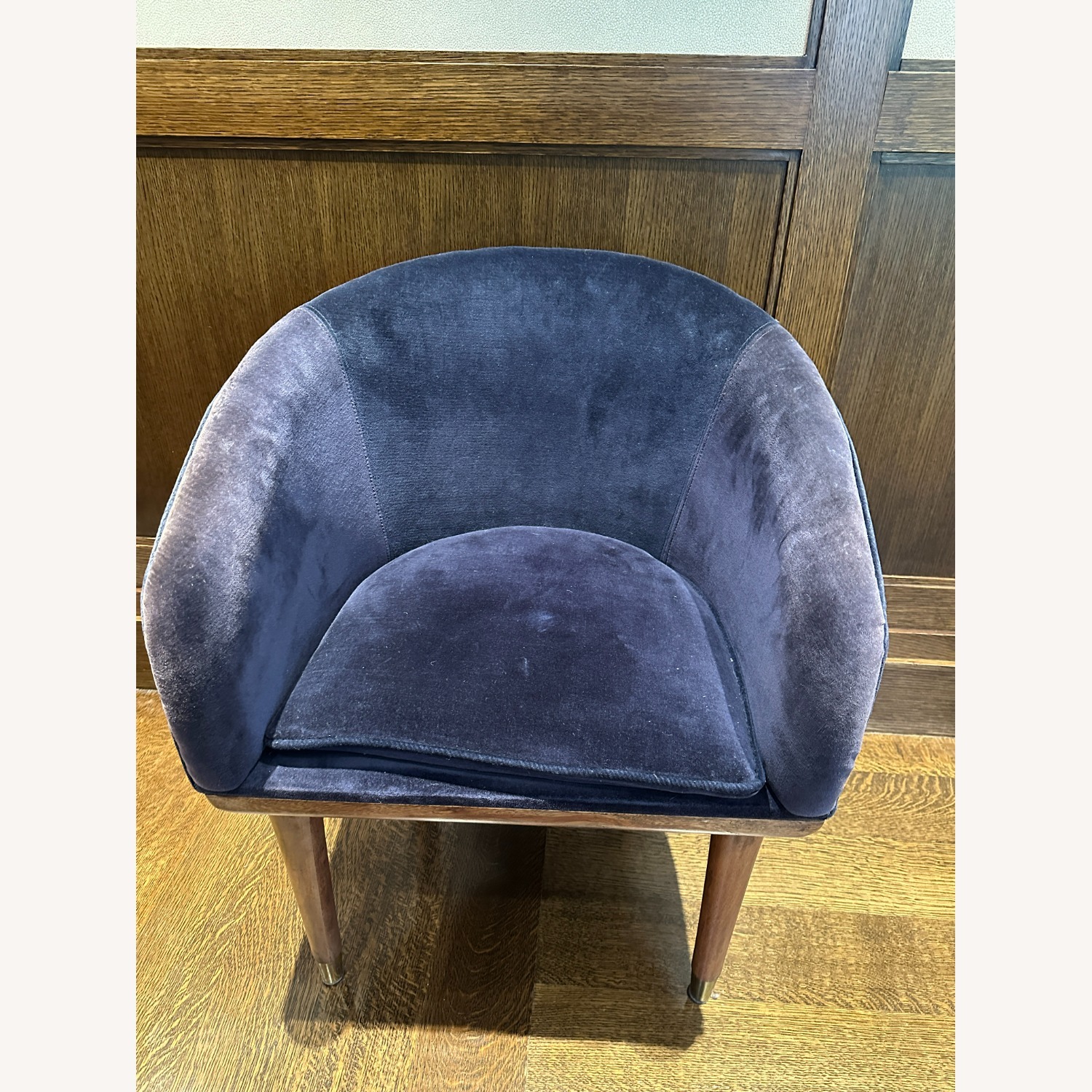 CB2 Viceroy Sapphire Blue Velvet Chair - image-1