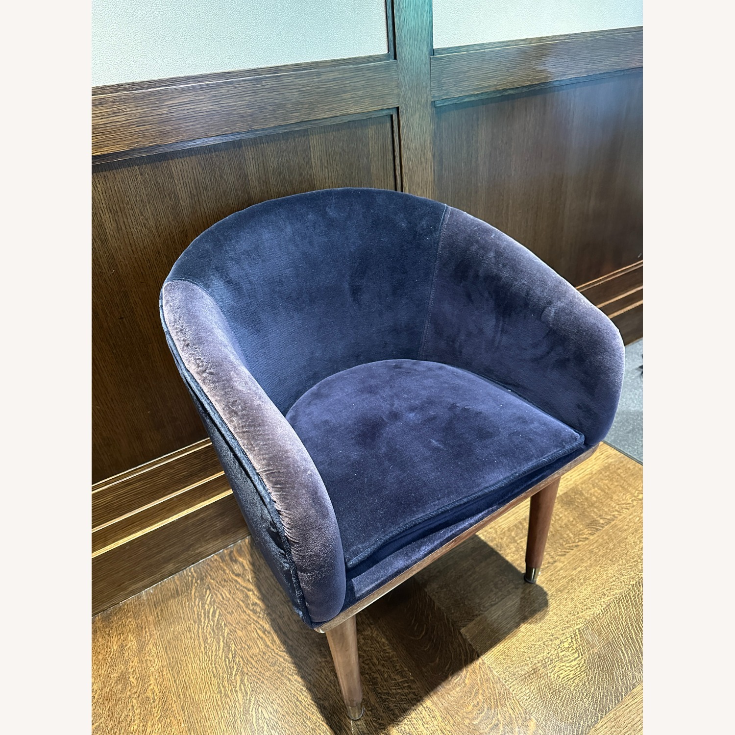 CB2 Viceroy Sapphire Blue Velvet Chair - image-3