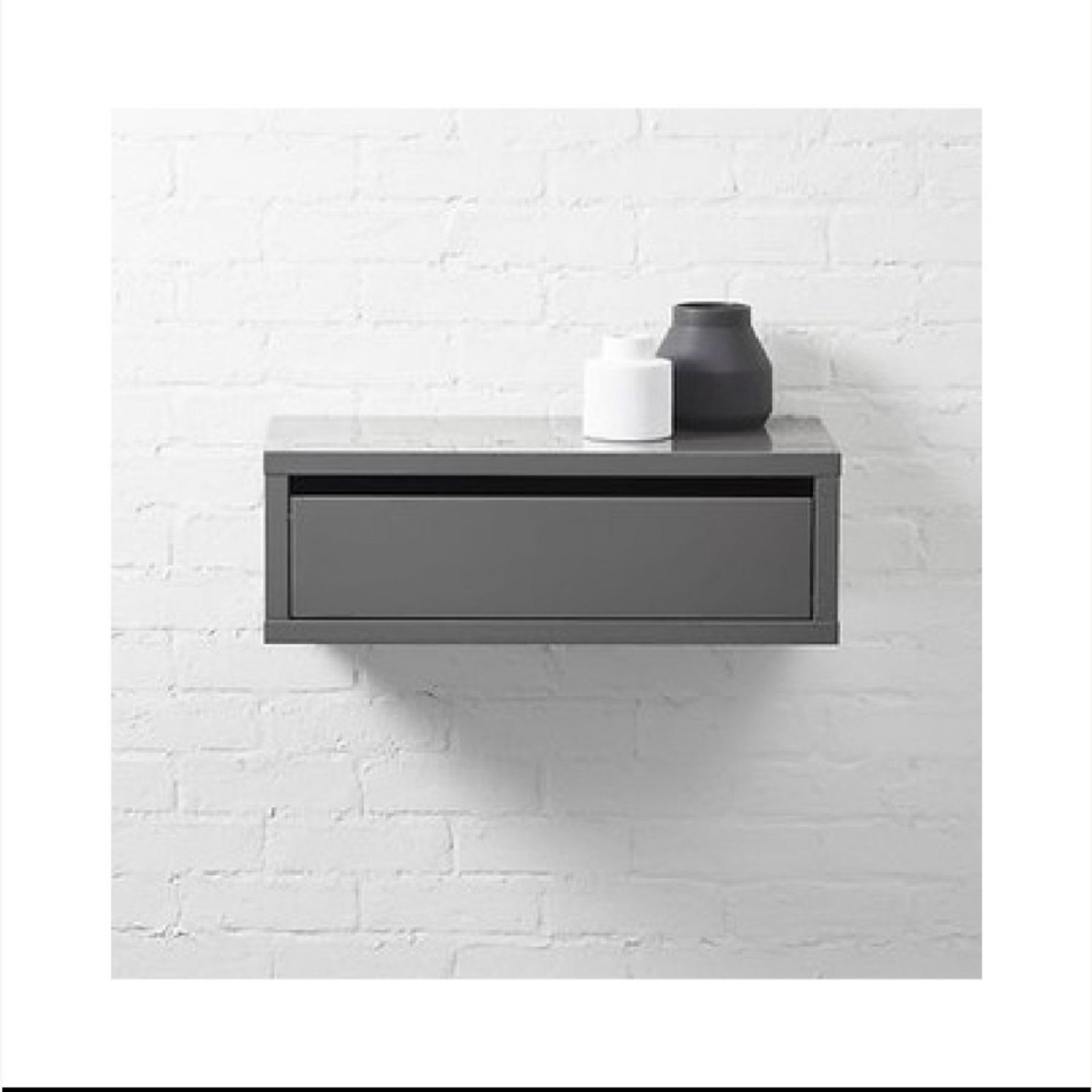 CB2 Slice Grey Wall-Mounted Storage Shelf - image-6