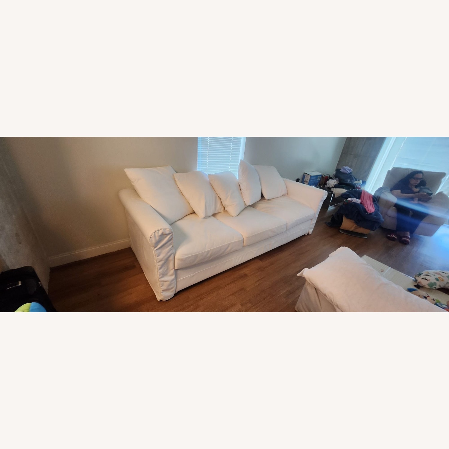 IKEA White Sofa - image-3