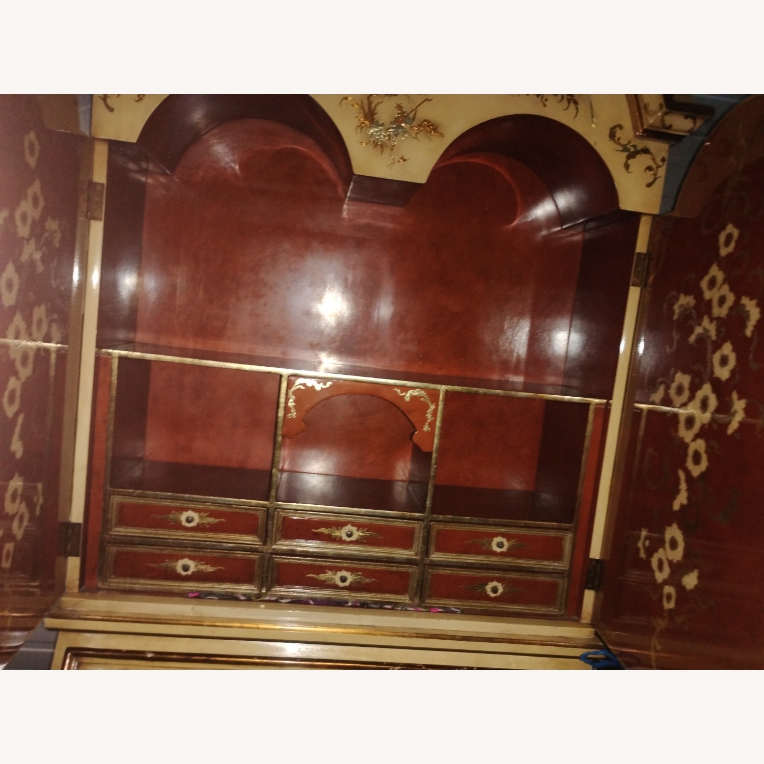 Spanish Chinoiserie Secretary Desk - image-5