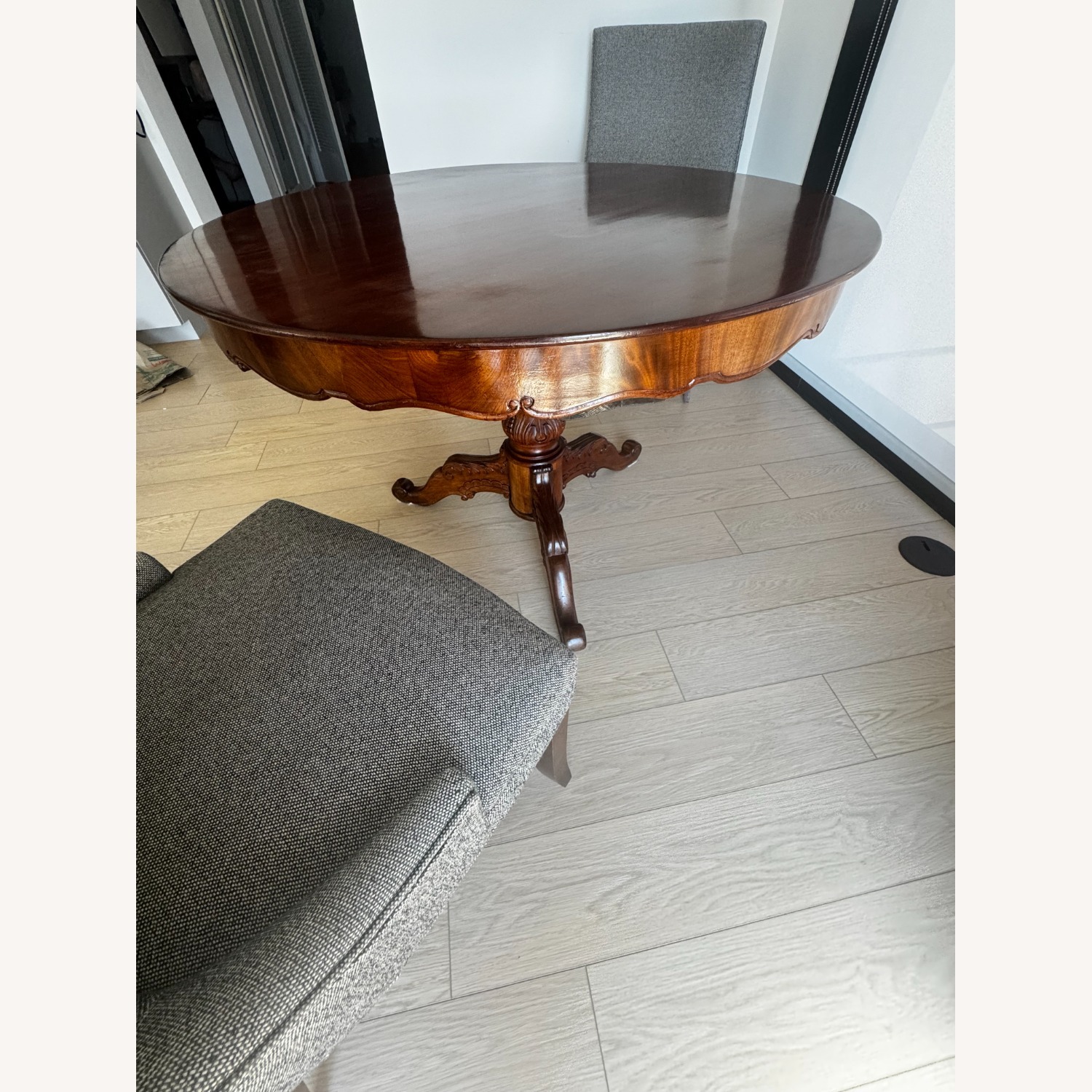 18th Century French Mahogany Wood Dining Table - image-2