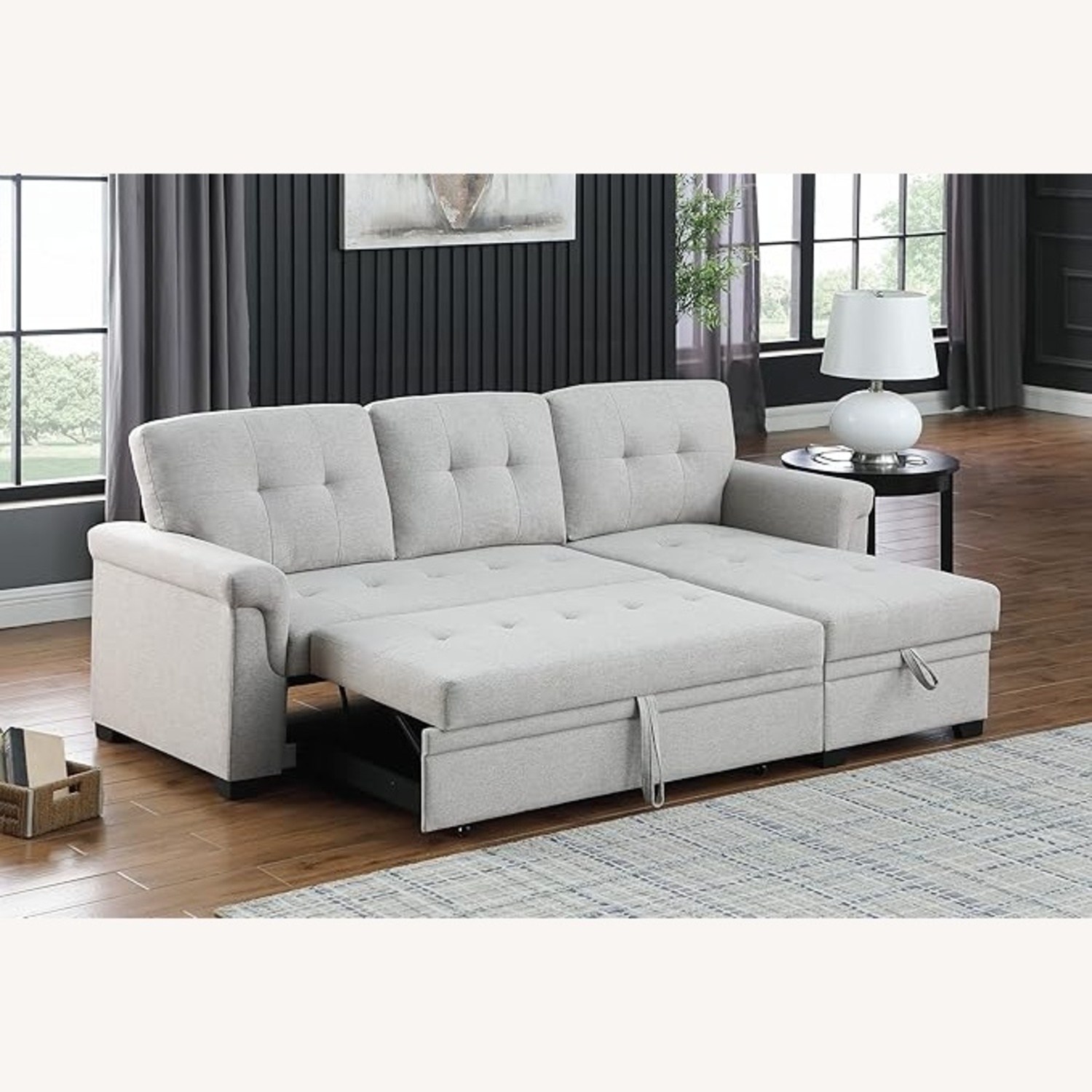 Eafurn Convertible Sleeper Sectional Sofa - image-4