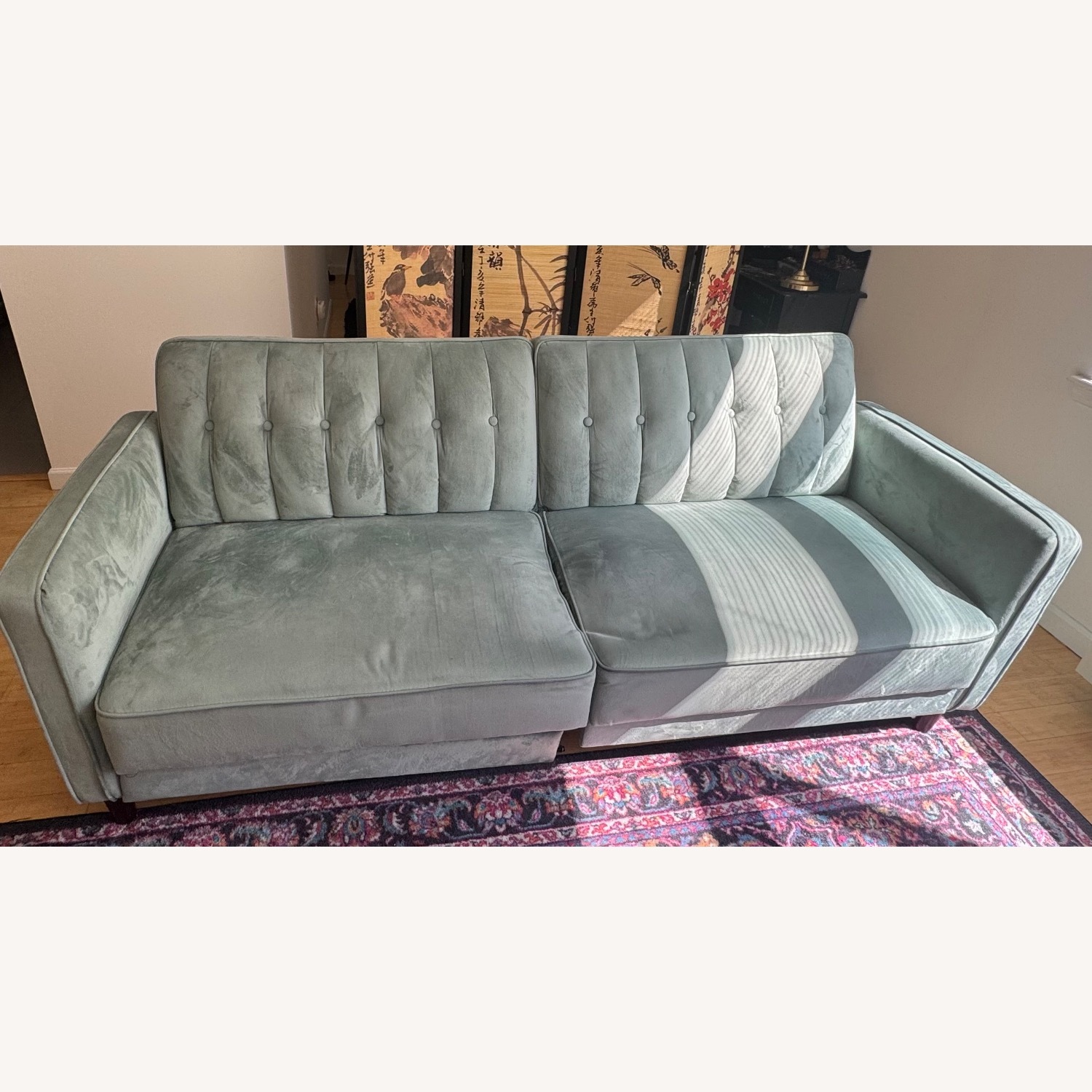 Wayfair Velvet Sleeper Sofa - image-1