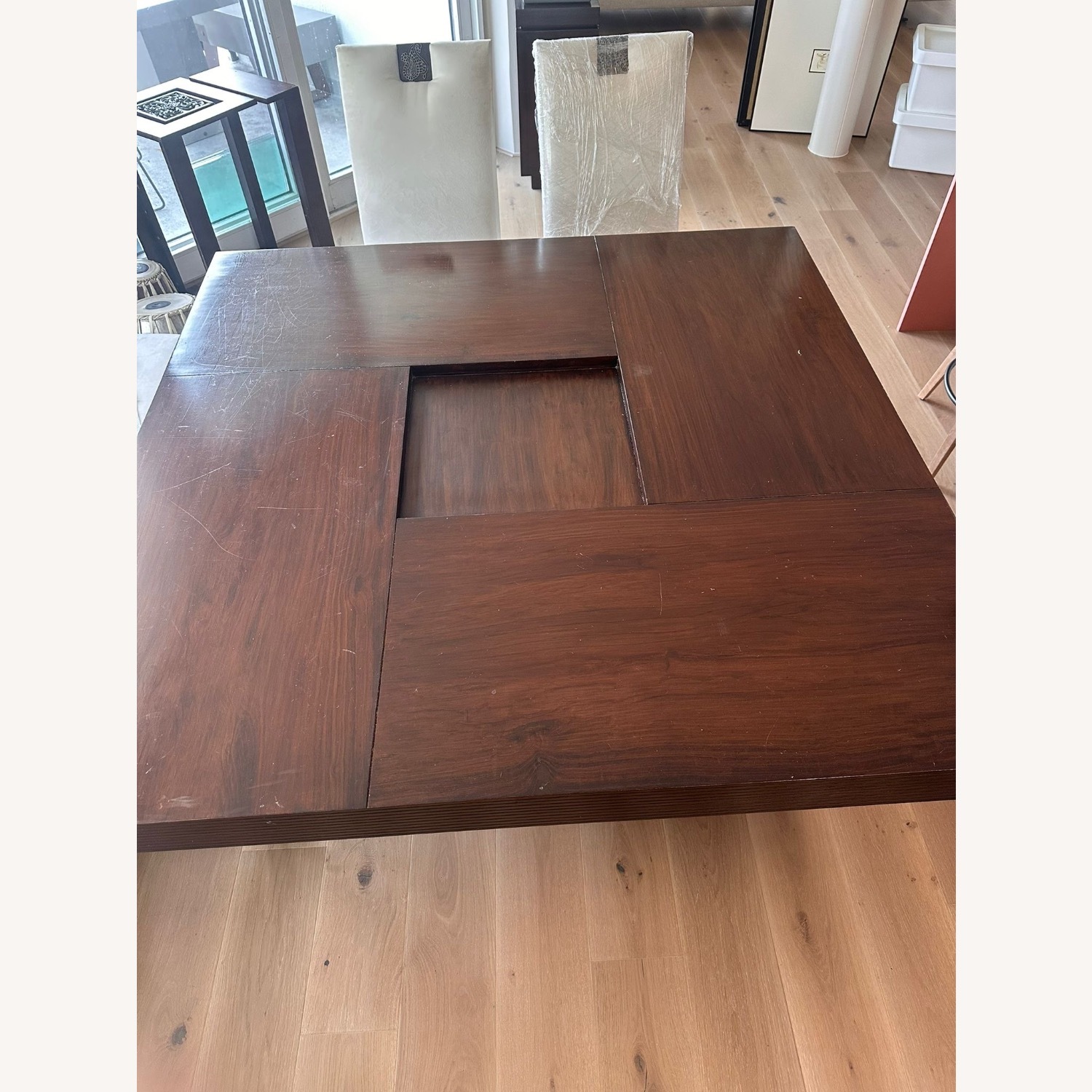 Square Solid Wood Dining Table Set - image-4