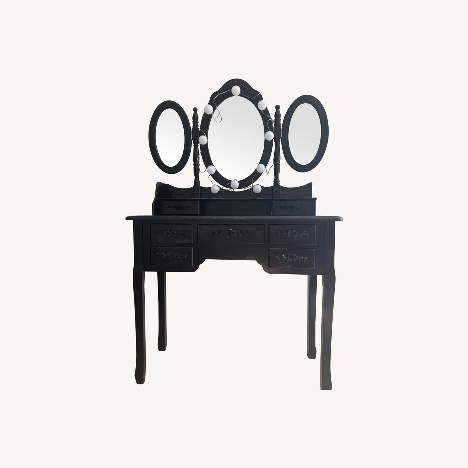 Wayfair Folding Mirrored Vanity - image-0