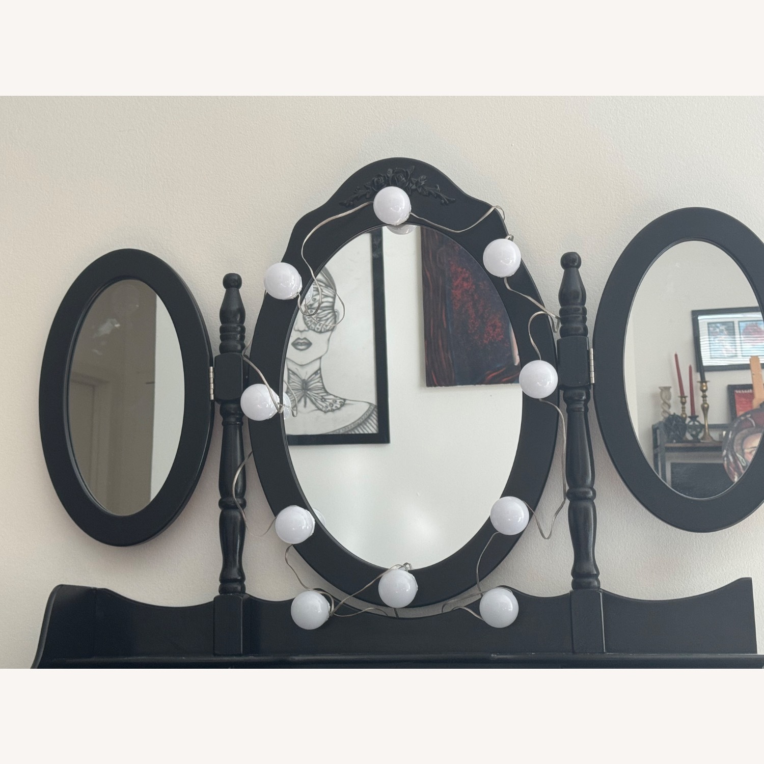 Wayfair Folding Mirrored Vanity - image-2