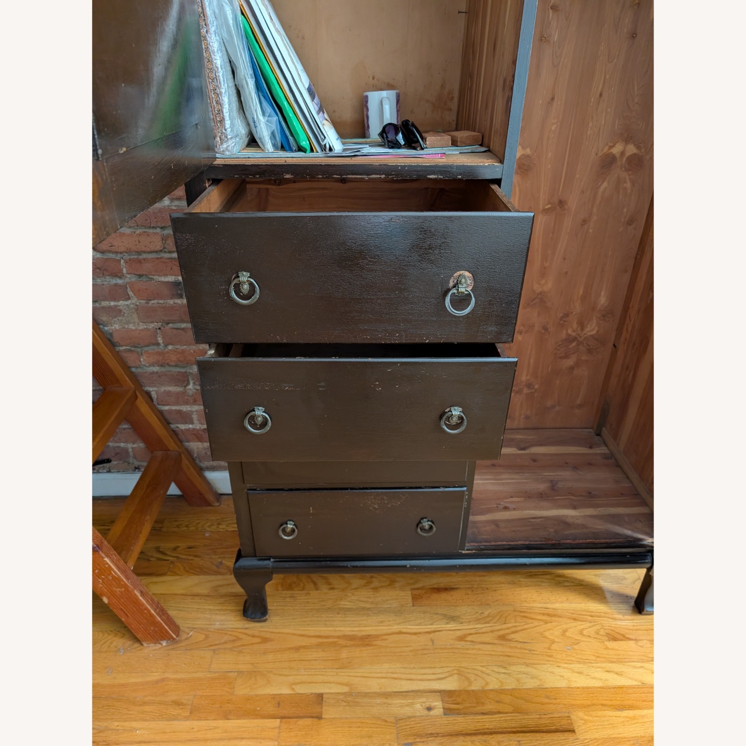 Vintage Solid Wood Armoire - image-3