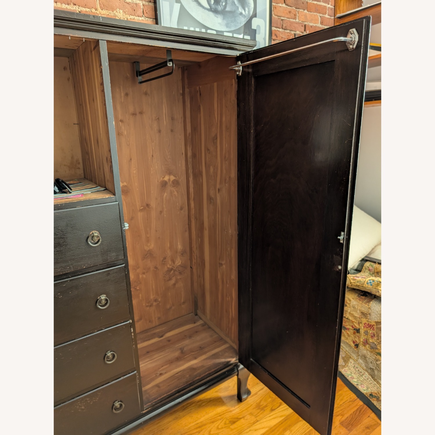 Vintage Solid Wood Armoire - image-6