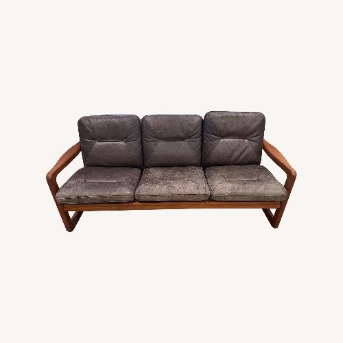 Used  Mobler Danish Teak and Leather Sofa for sale on AptDeco
