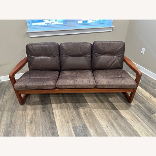 Used  Mobler Danish Teak and Leather Sofa for sale on AptDeco