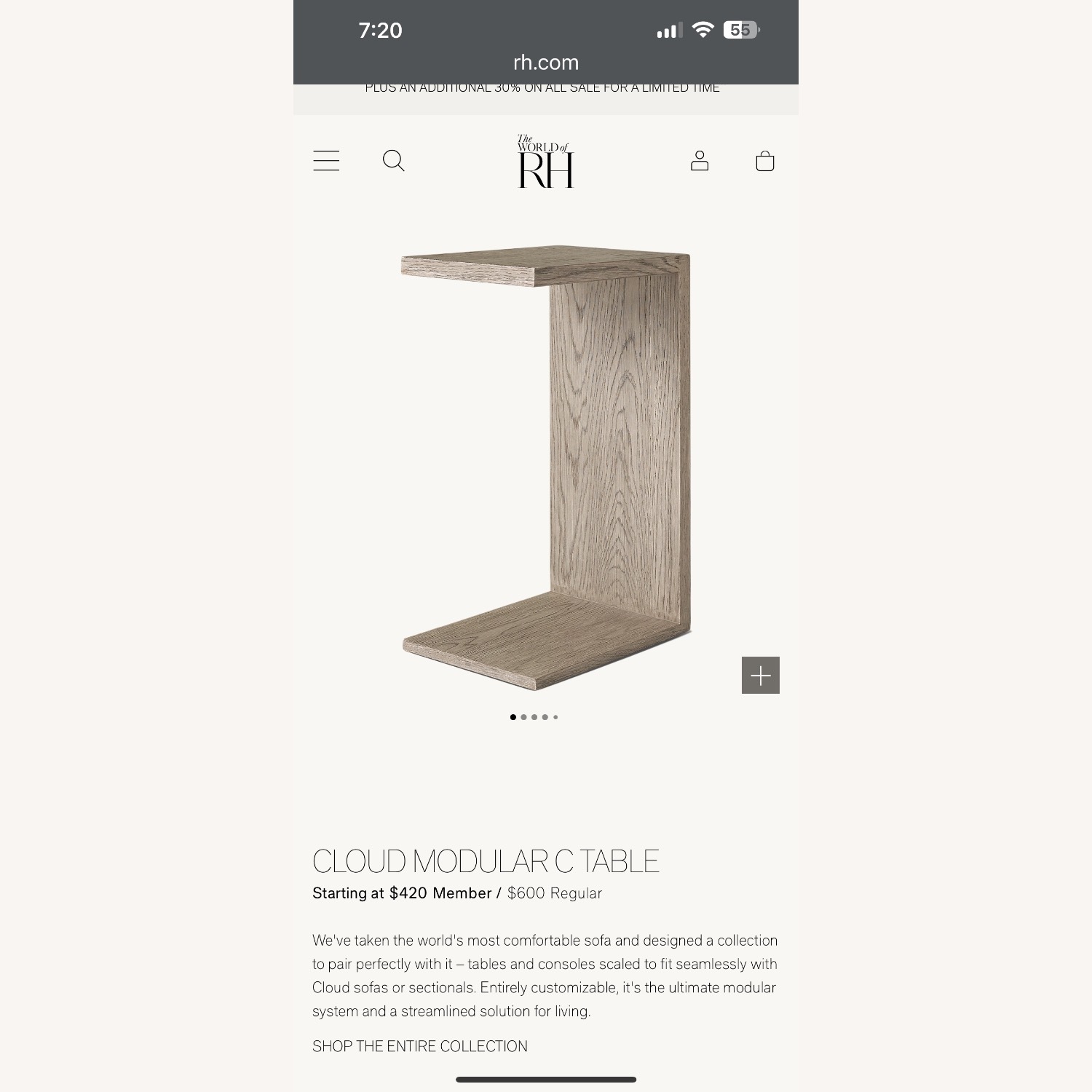 Restoration Hardware Cloud Modular C Side Tables  - image-12