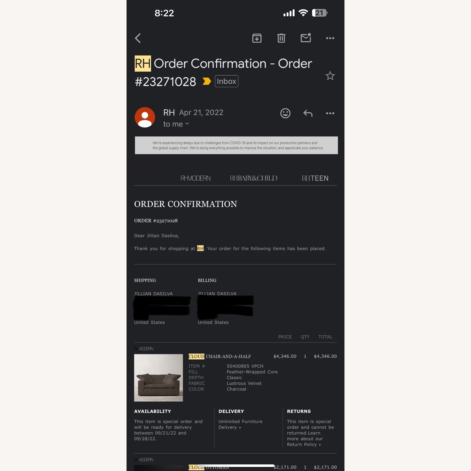 Restoration Hardware Cloud Modular C Side Tables  - image-14