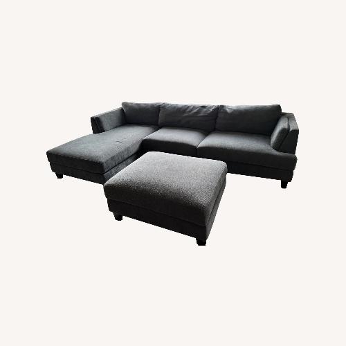 Used Family Friendly 2 Piece Sectional Gray Couch for sale on AptDeco