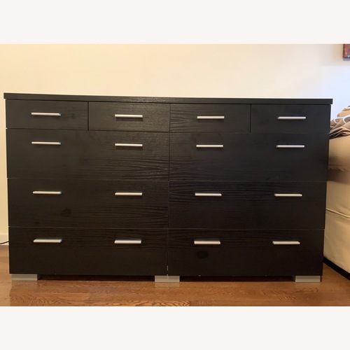 Used IKEA Chest of Drawers Mocha With Silver Accent for sale on AptDeco