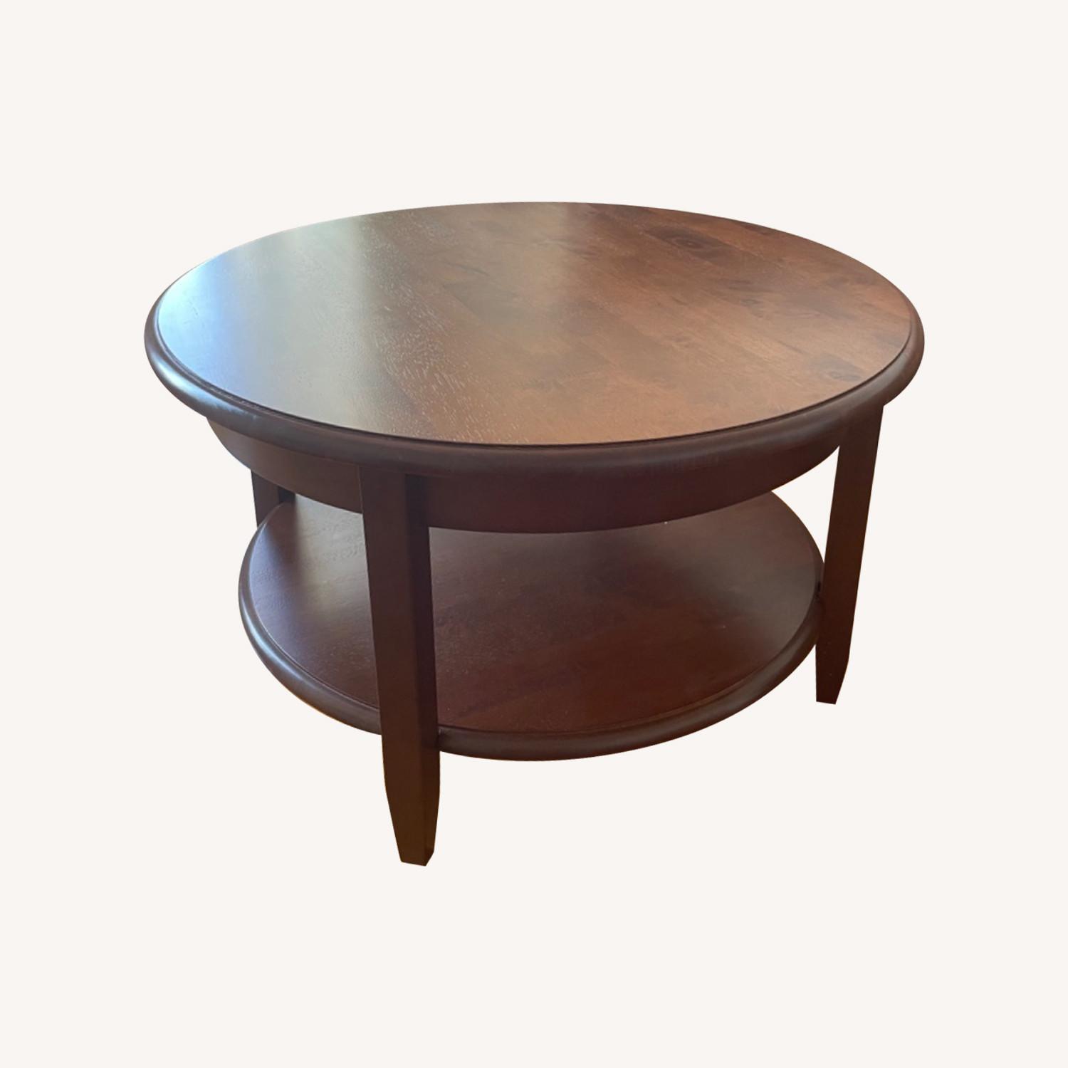 Ergotron Walnut Wood Coffee Table - image-0