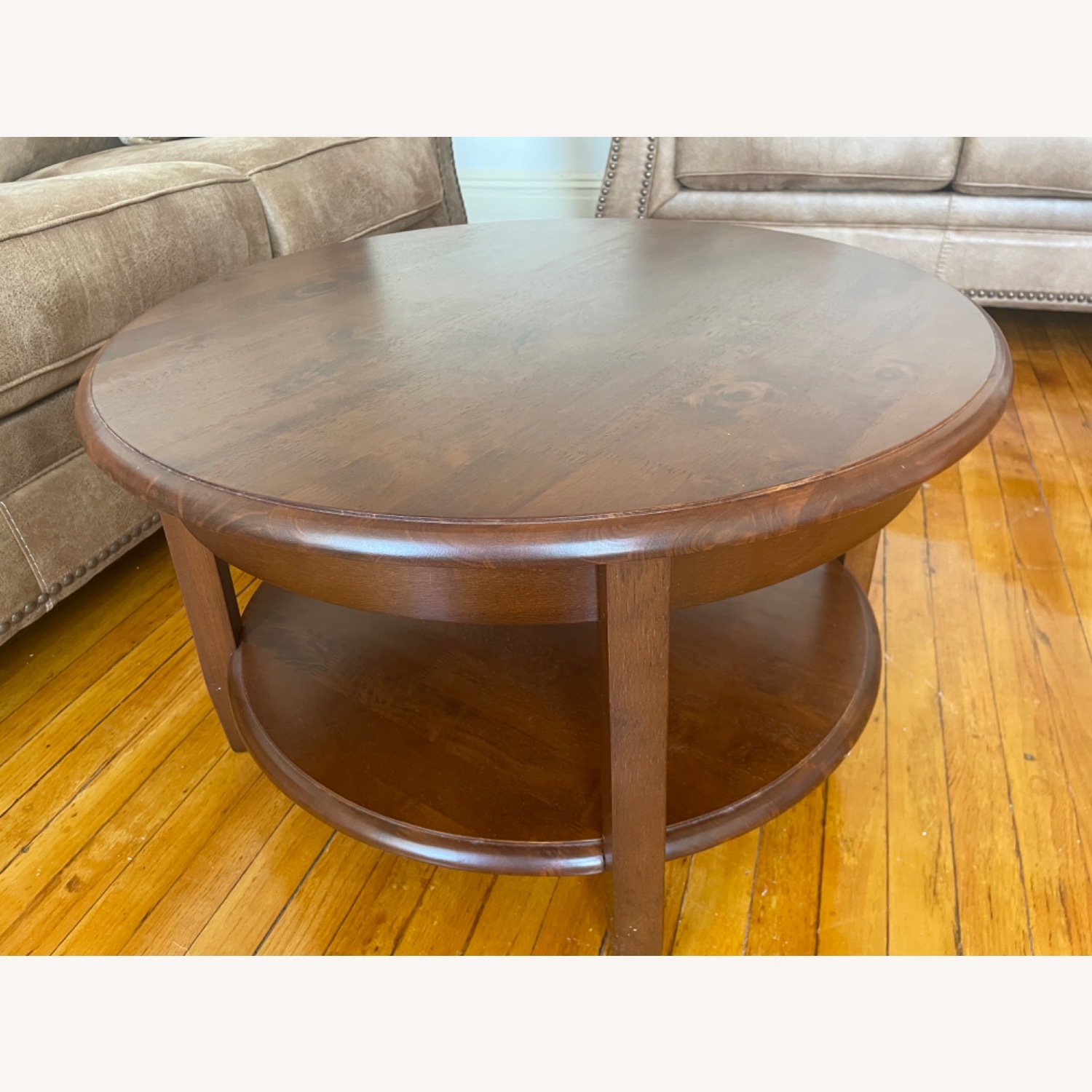 Ergotron Walnut Wood Coffee Table - image-1