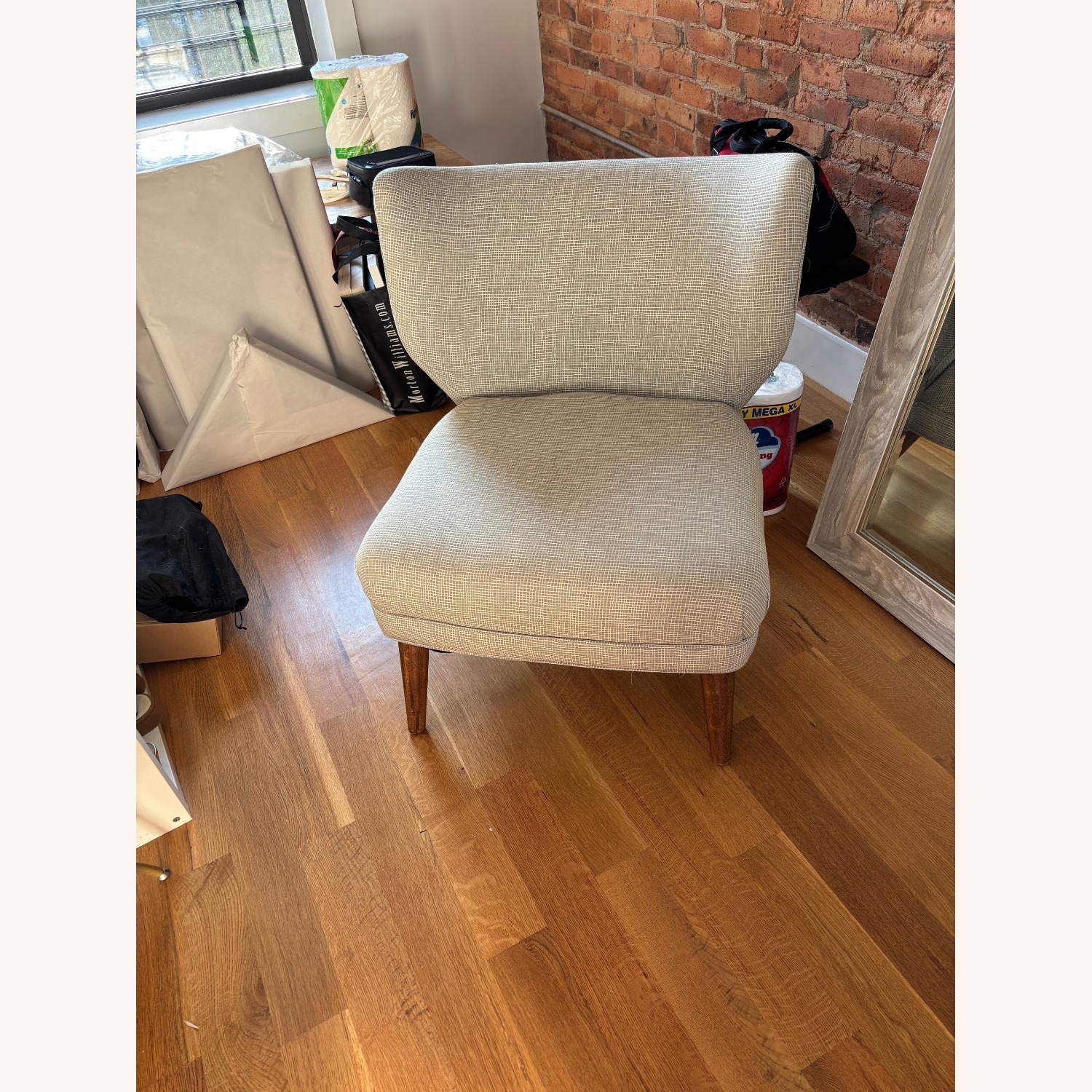West Elm Retro Grey Accent Chair - image-1