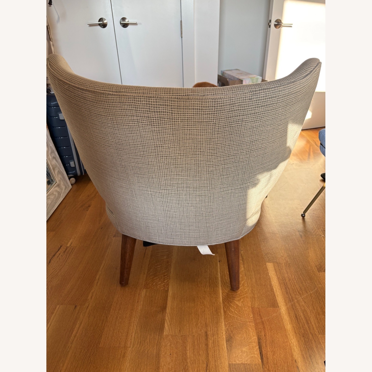 West Elm Retro Grey Accent Chair - image-2