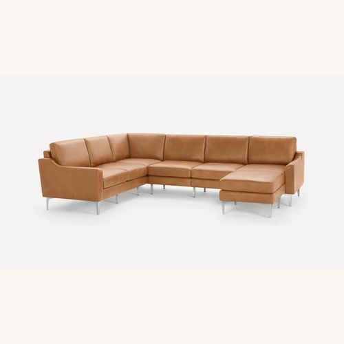 Used Burrow Nomad Leather Sectional for sale on AptDeco