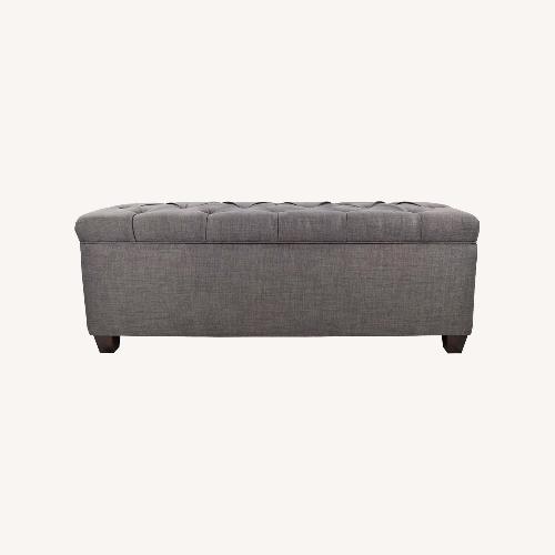 Used Upholstered Shoe Storage Bench – 18 Compartments for sale on AptDeco