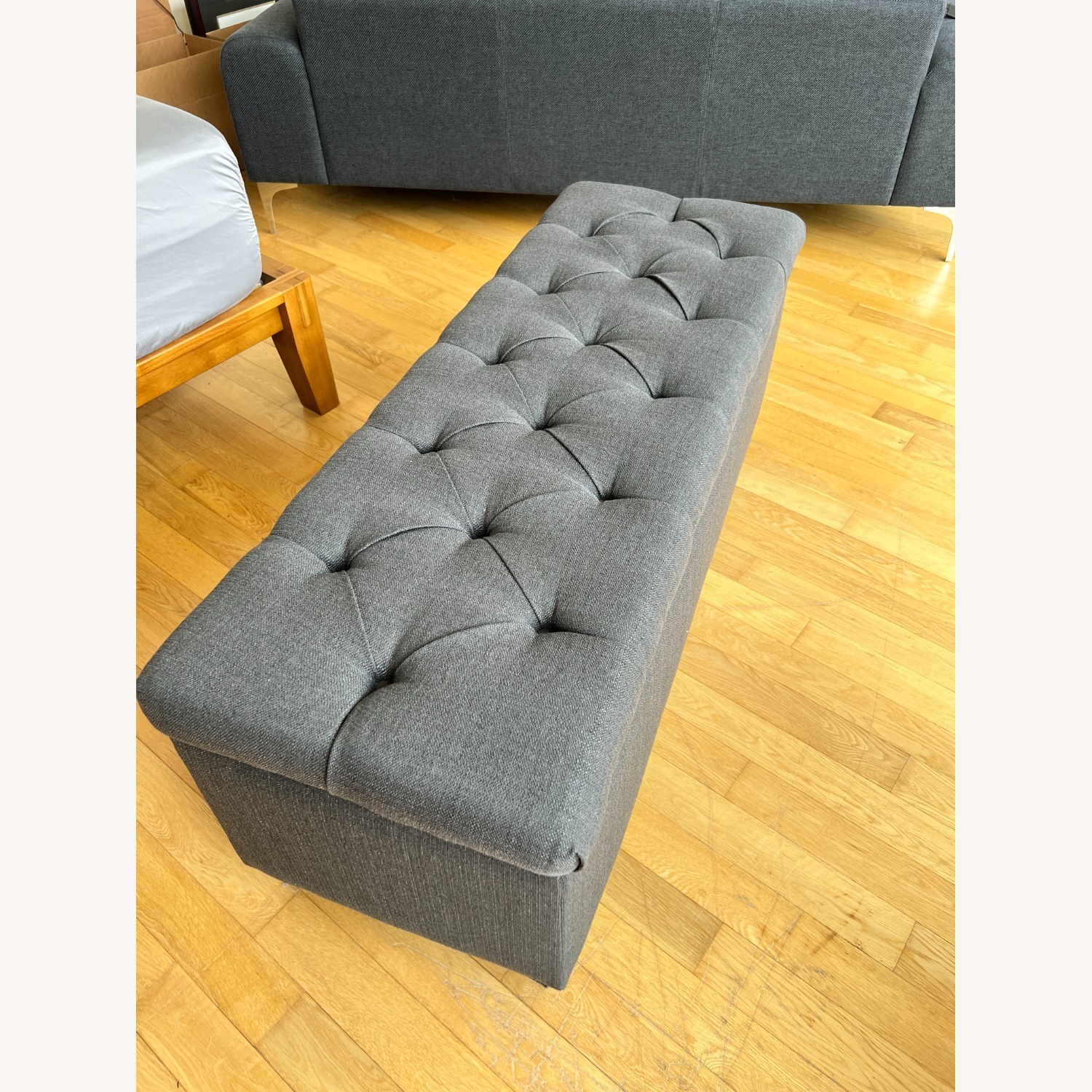 Upholstered Shoe Storage Bench – 18 Compartments - image-4