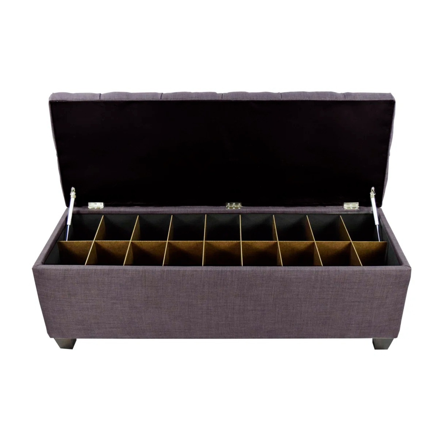 Upholstered Shoe Storage Bench – 18 Compartments - image-6