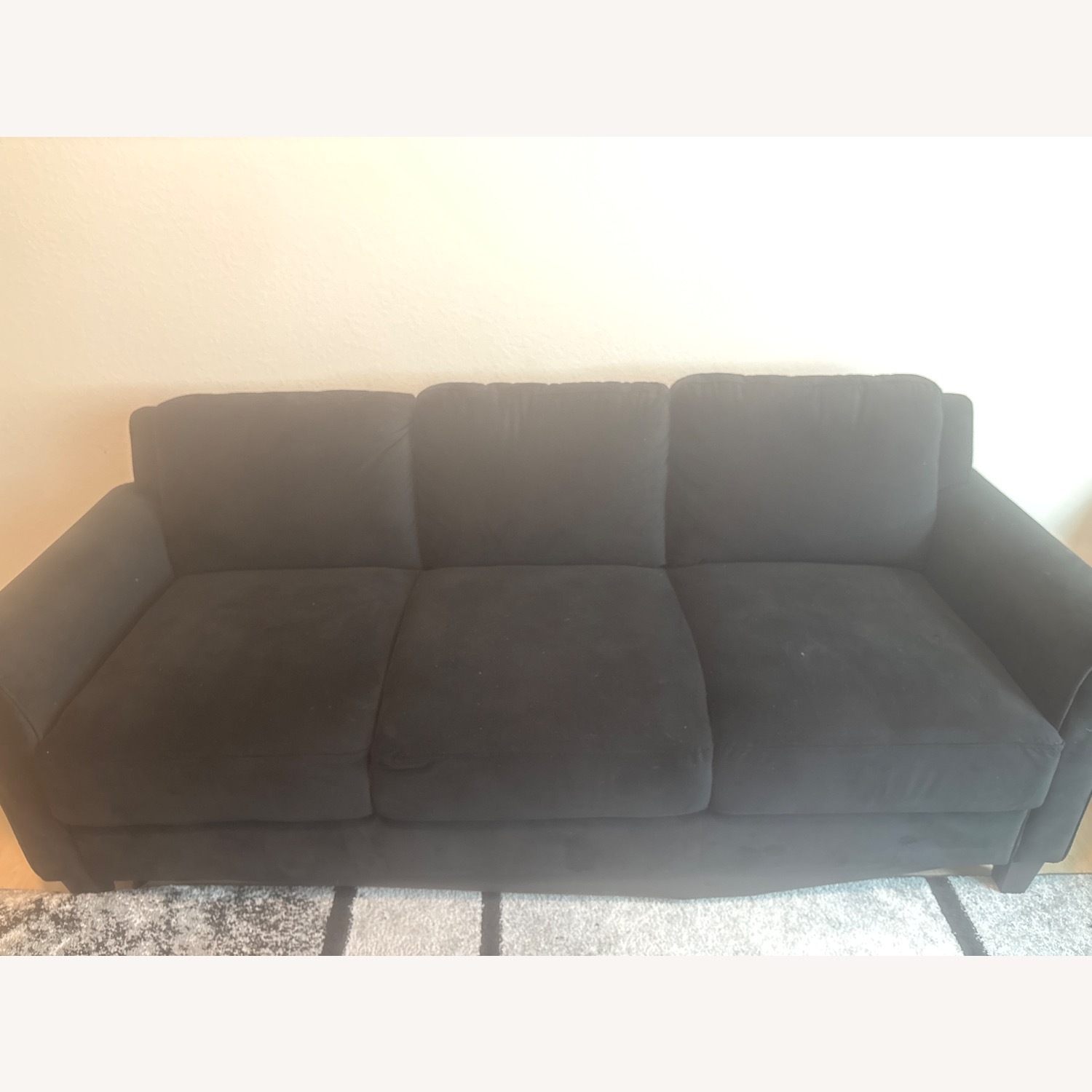 Black 3-Seater Sofa - image-1