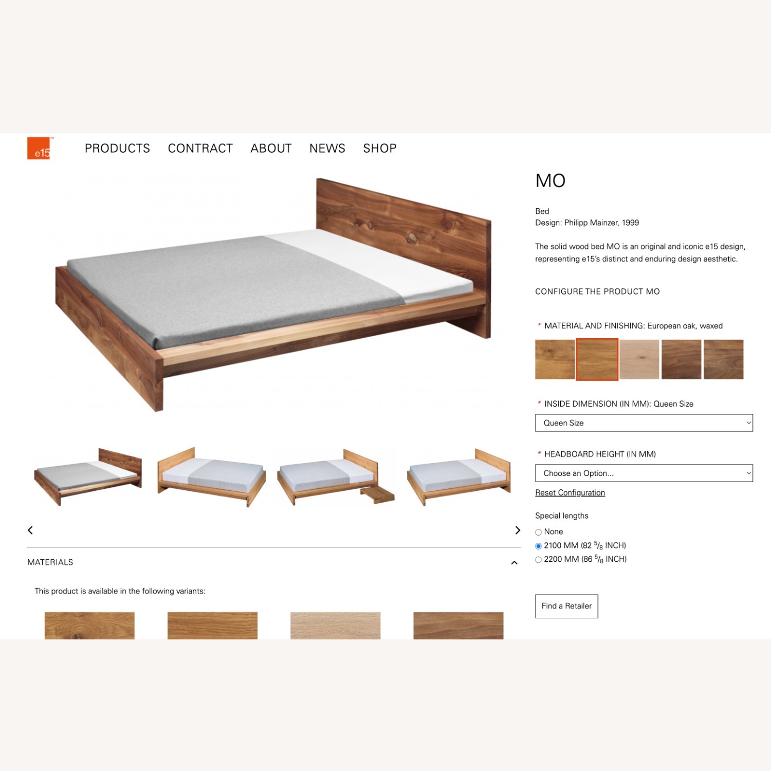 Mid-Century Modern E15 Mo Bed (Queen) - image-1