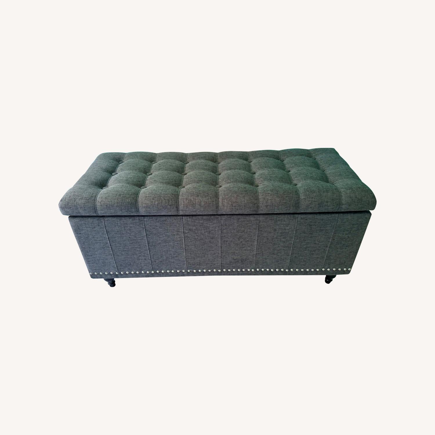 Upholstered Storage Ottoman - image-0