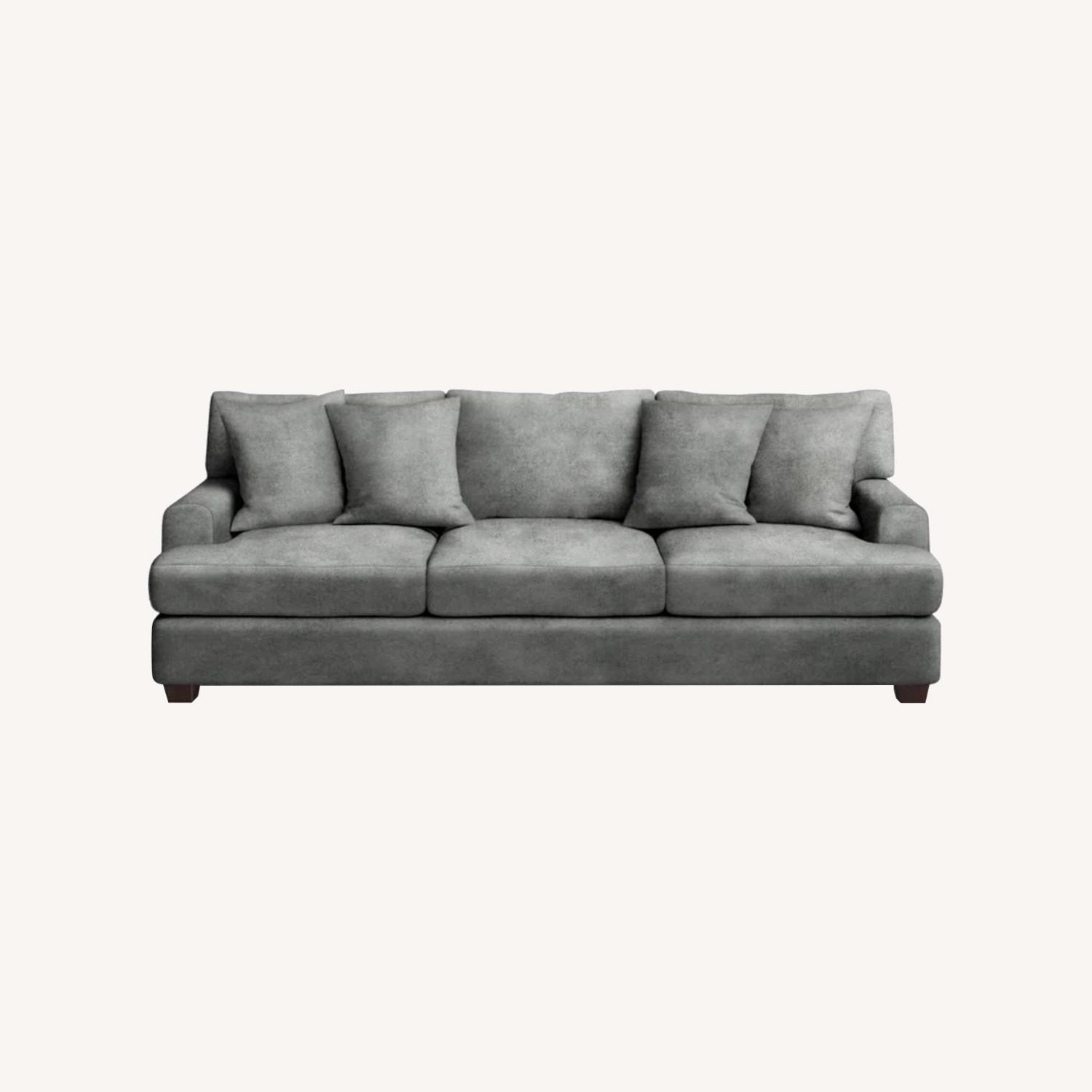 90” Upholstered 3 Seater Sofa With 4 Toss Pillows - image-0