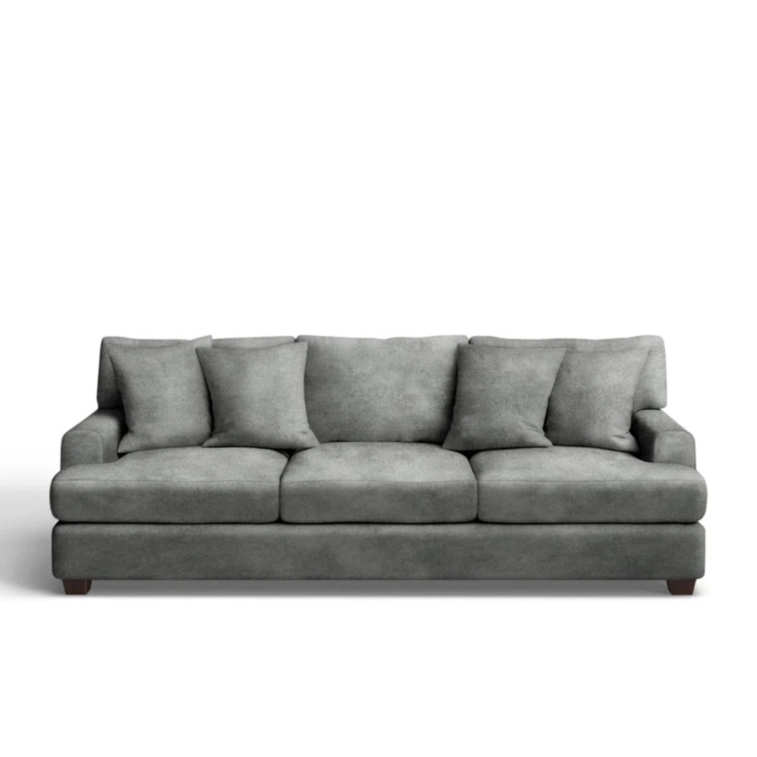 90” Upholstered 3 Seater Sofa With 4 Toss Pillows - image-7