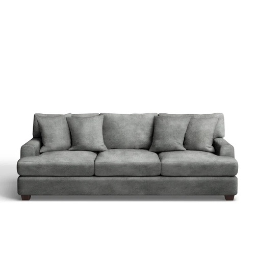 Used 90” Upholstered 3 Seater Sofa With 4 Toss Pillows for sale on AptDeco