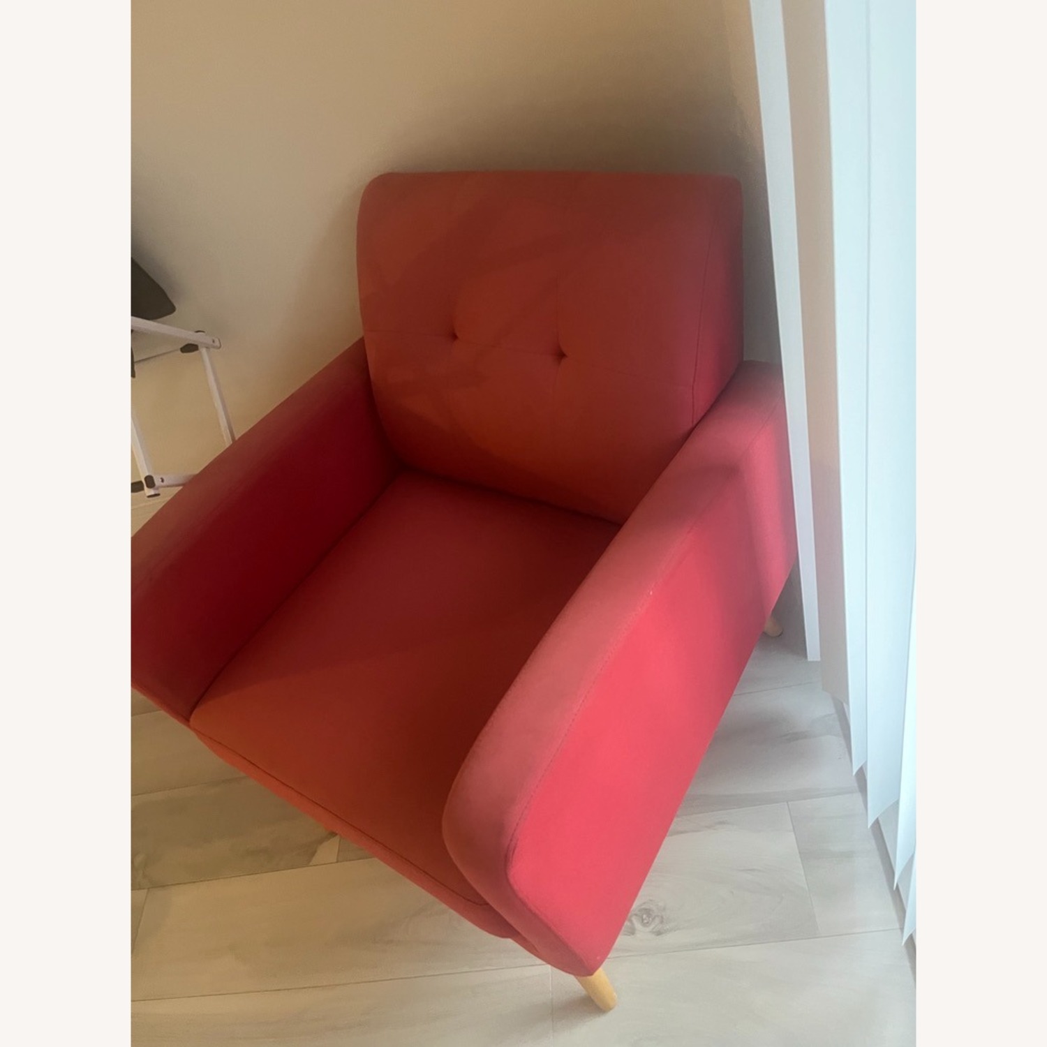 Comfy Red Accent Chair - image-1