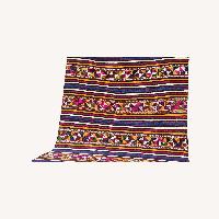 Vintage Handwoven Rug Balikesir Strioed Flat-Weave