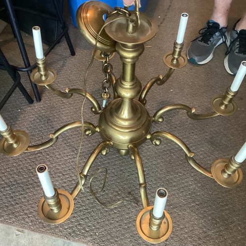 Used Brass Chandelier for sale on AptDeco