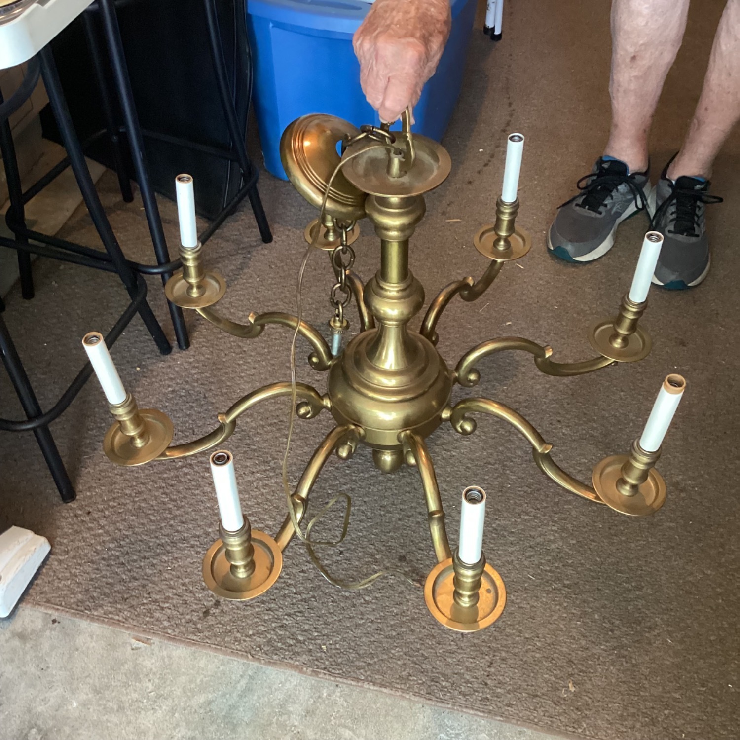 Brass Chandelier - image-2