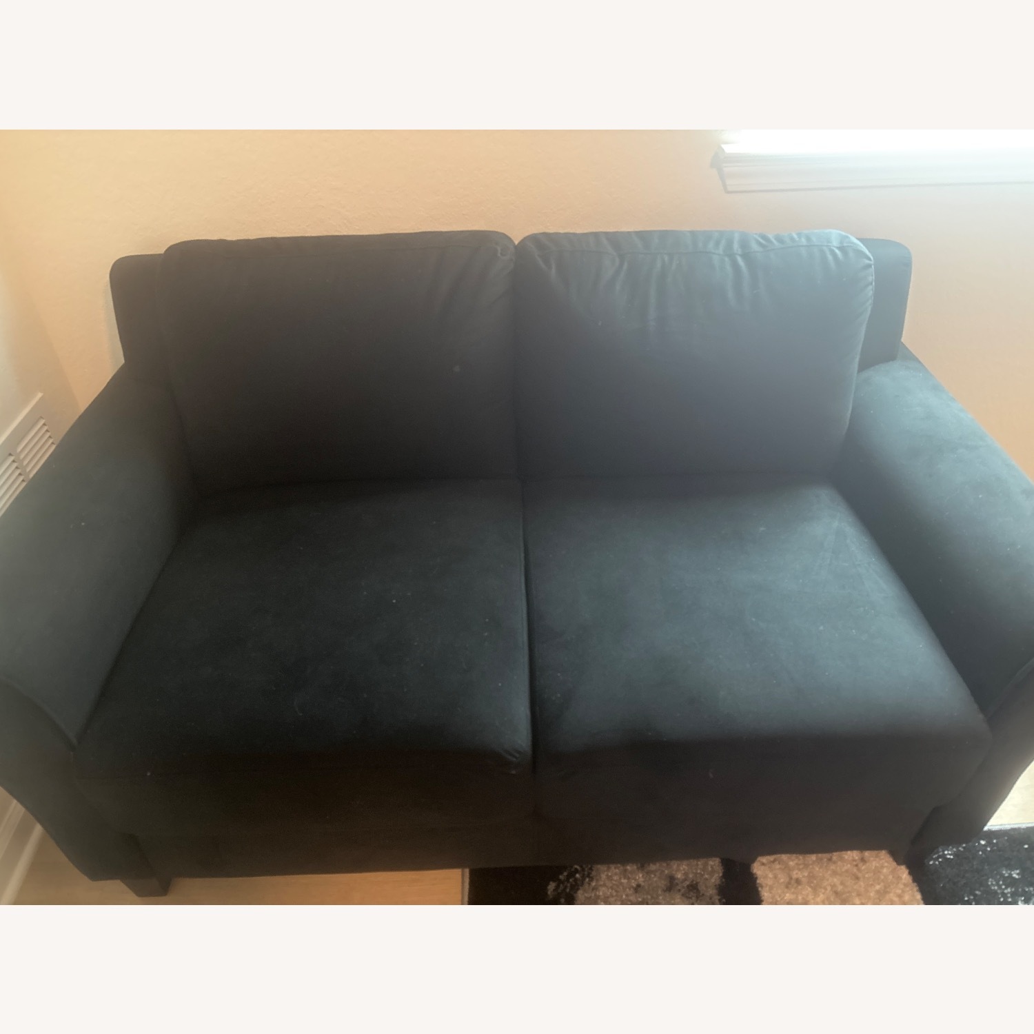 Black 2-Seater Sofa - image-1