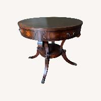 Antique Side Drum Table