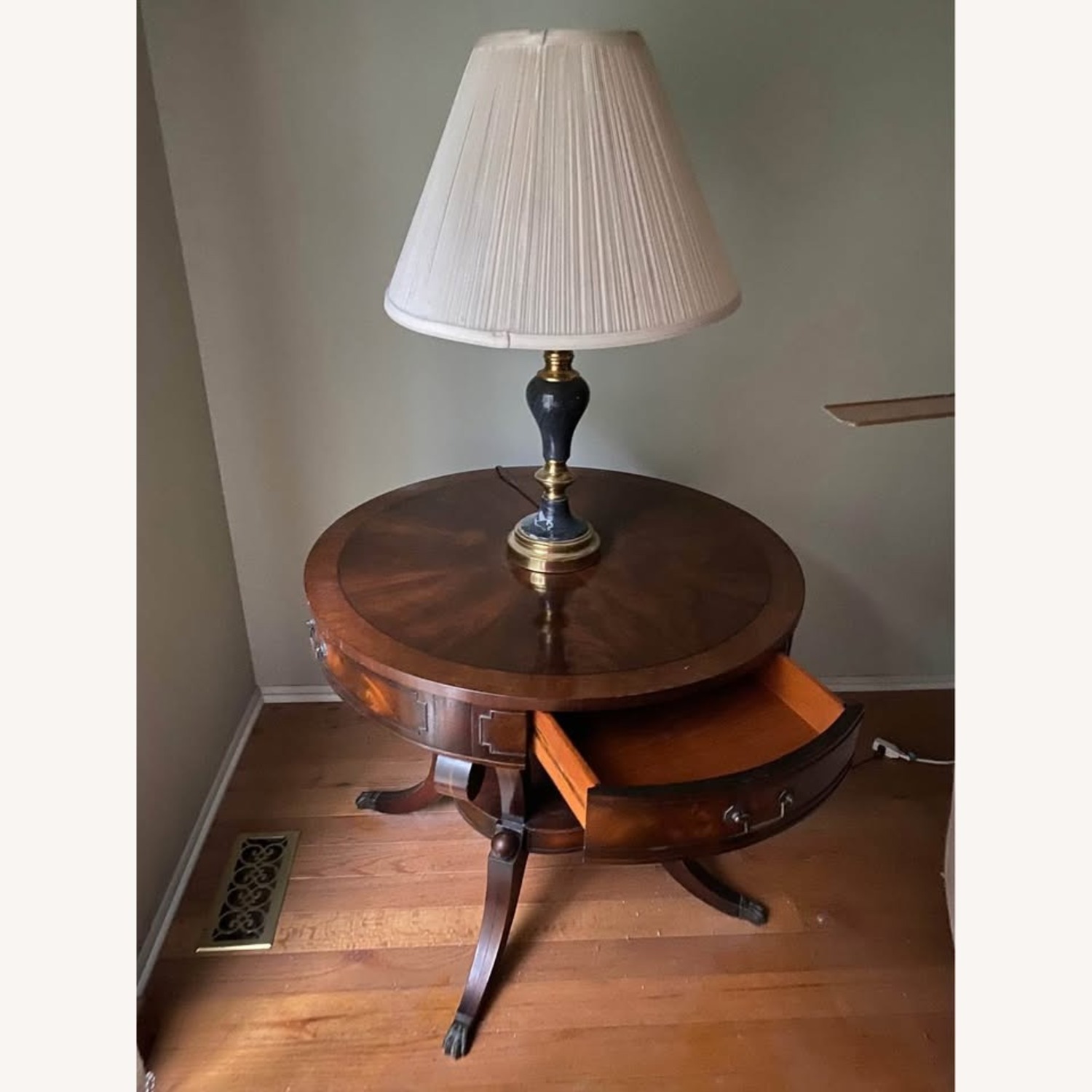 Antique Side Drum Table - image-5