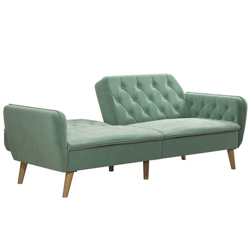 Used Novogratz Light Green Futon  for sale on AptDeco