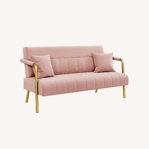 Used Yaheetech Pink 2 Seater Couch for sale on AptDeco